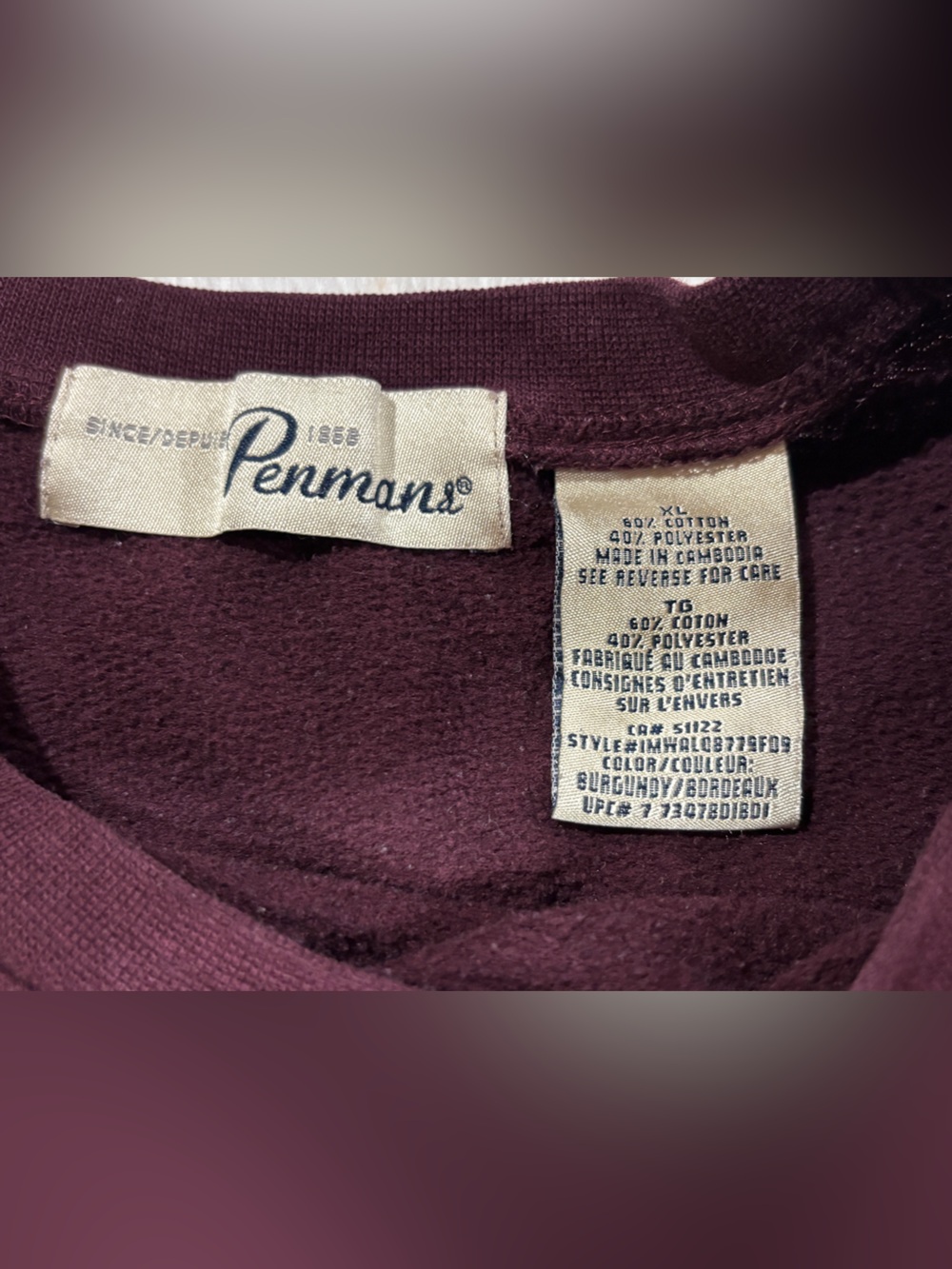 Men's Crewneck Sweatshirt in Purple with Canoe Graphic - Picture 7 of 11